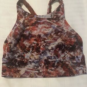 Lululemon Athletica Multi Color Limited Pattern Sports Bra sz 10
